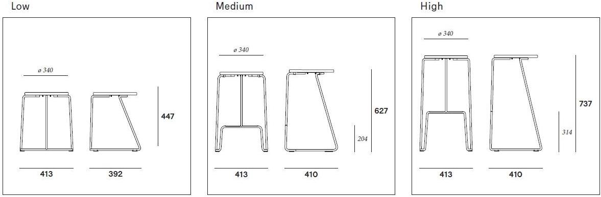 Extremis Высокий штабелируемый садовый стул из стали sun-id-1472884 - Вид №6