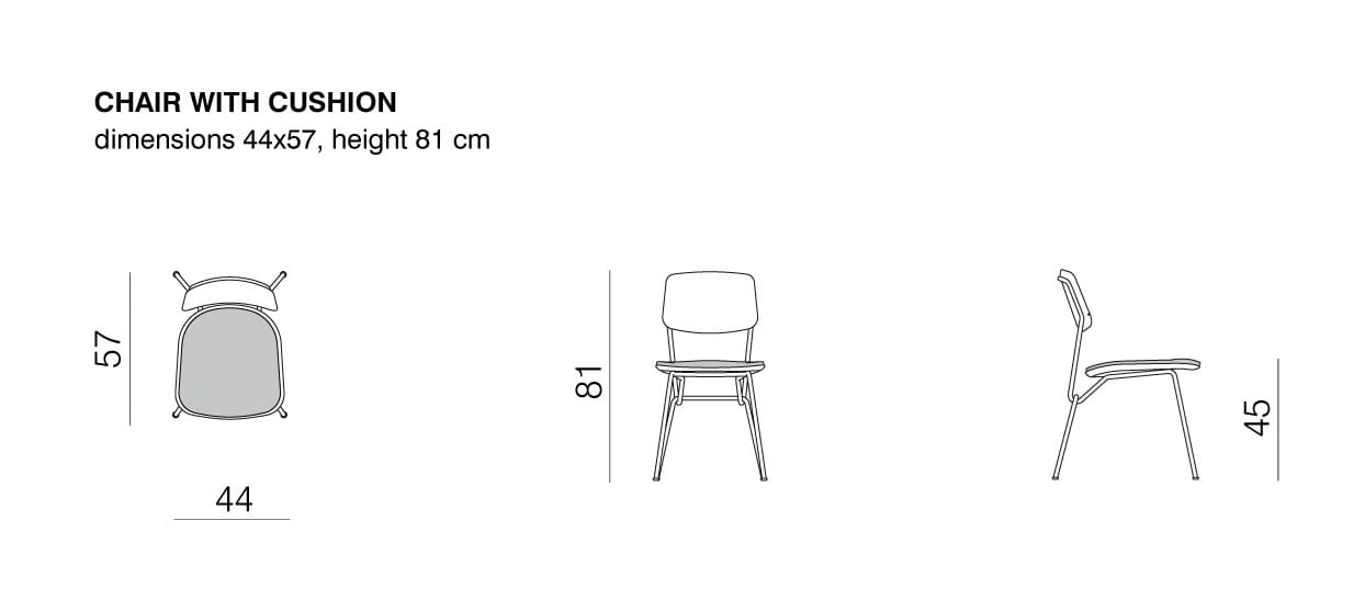 Стул с открытой спинкой и мягким сиденьем prostoria штамм ARCH-00012427 - Вид №1