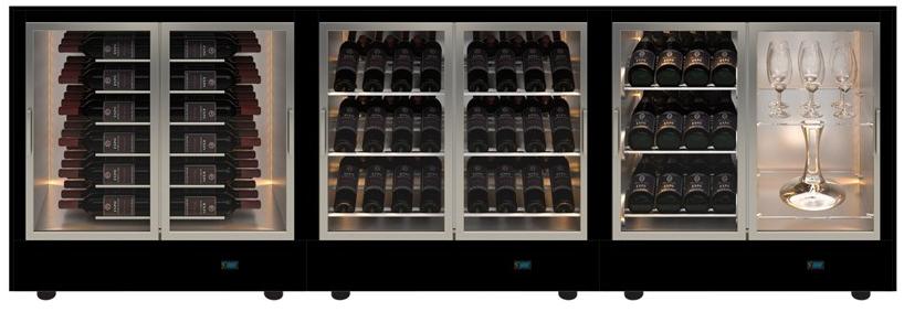 EXPO Алюминиевый винный шкаф со стеклянными дверцами Mod 20 Md-h20/md-m20/md-c20 - Вид №4
