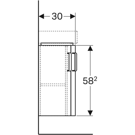 862133000 Шкафчик для угловой раковины Geberit Renova Compact, с двумя дверями Geberit  - Вид №4