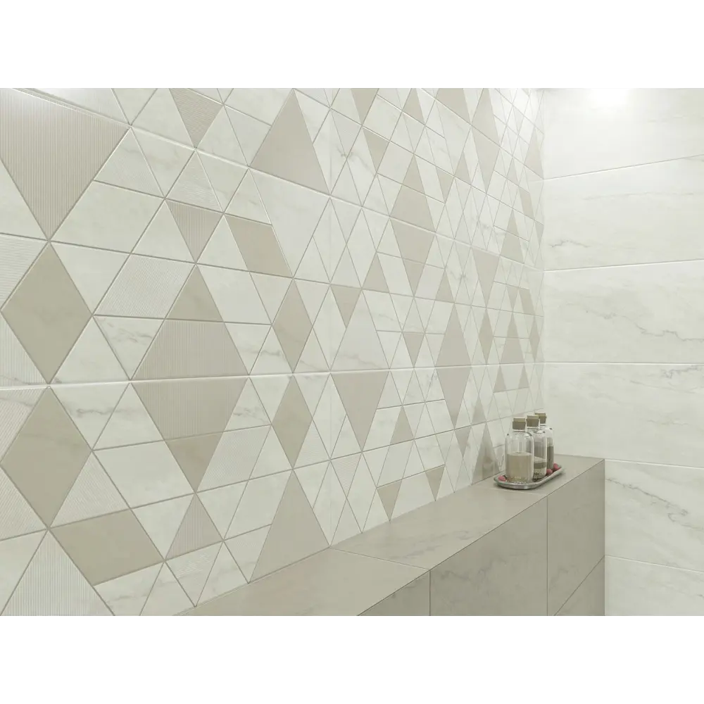 Декор настенный Azori Carlina 31.5x63 см сатинированный цвет серый STLM-2155956 - Вид №3