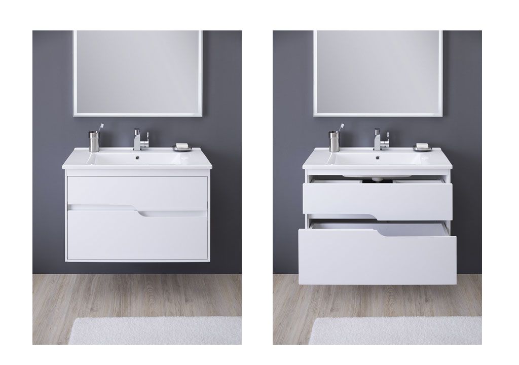 Мебель для ванной Aquanet Модена 85 белый 00199305 - Вид №8