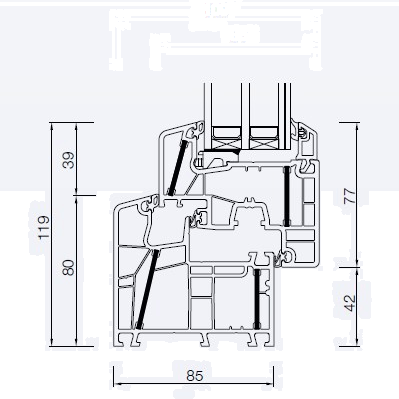 Diquigiovanni Окно ПВХ с тройным остеклением Dqg 85 energeto sun-id-1485758 - Вид №2