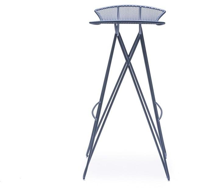 Garda Furniture Высокий металлический табурет с подставкой для ног Lei Gl01be - Вид №2