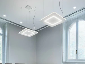 PANZERI Подвесной светильник прямого и отраженного света из металла Flat