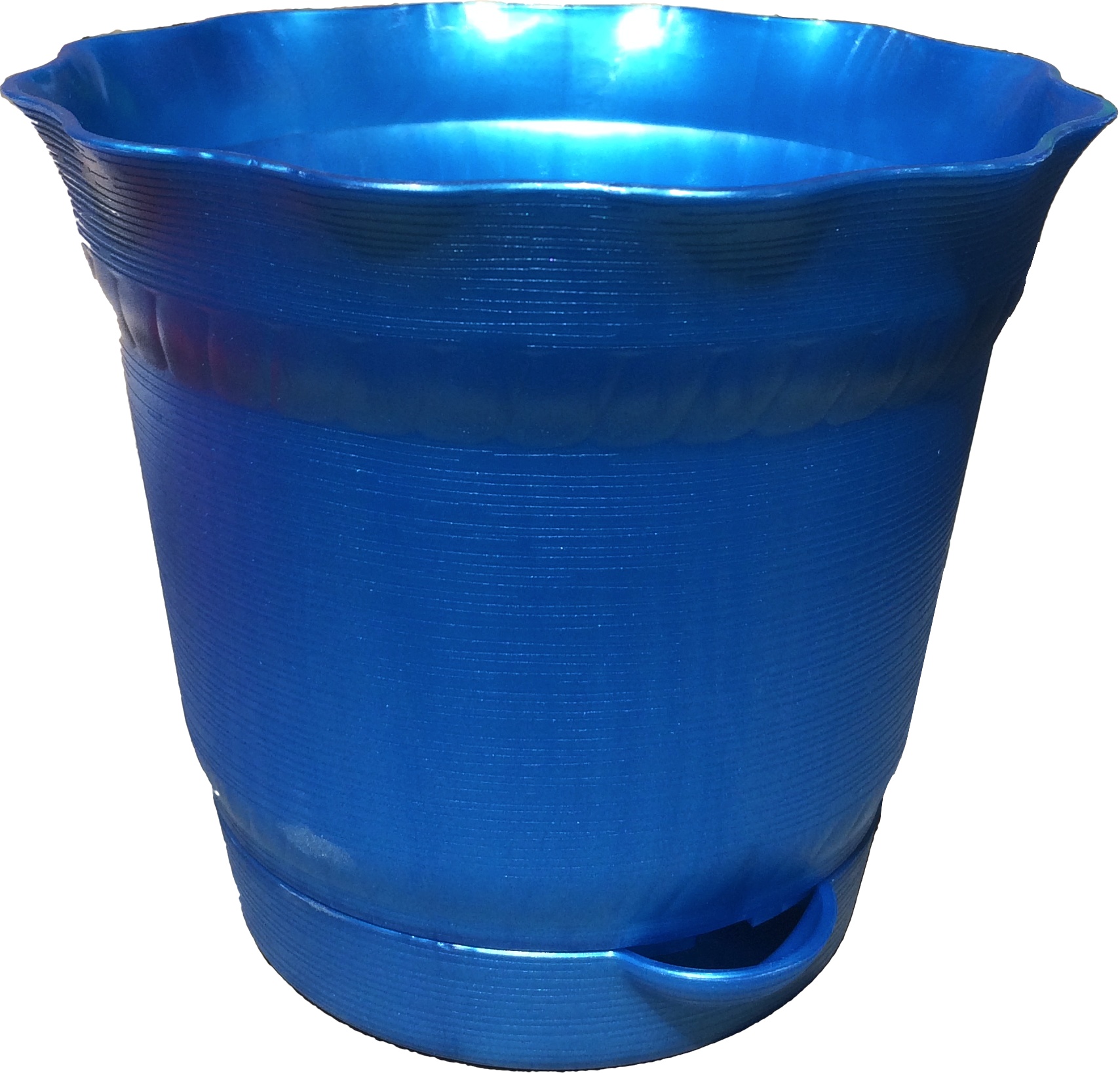 901-25 Горшок д/цветов с поддоном Aquarelle D=11,7 0.5 Л. Синий Цветочная коллекция 