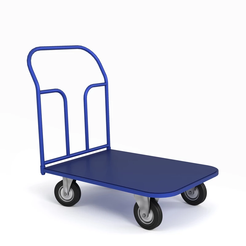 Тележка платформенная ТП 1 (г/п 550 кг, 800x500 мм, колеса черная резина 200 мм) Верстакофф 65-0185