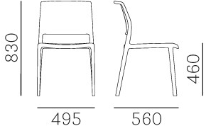 Pedrali Штабелируемый стул из полипропилена Ara sun-id-1486628 - Вид №12