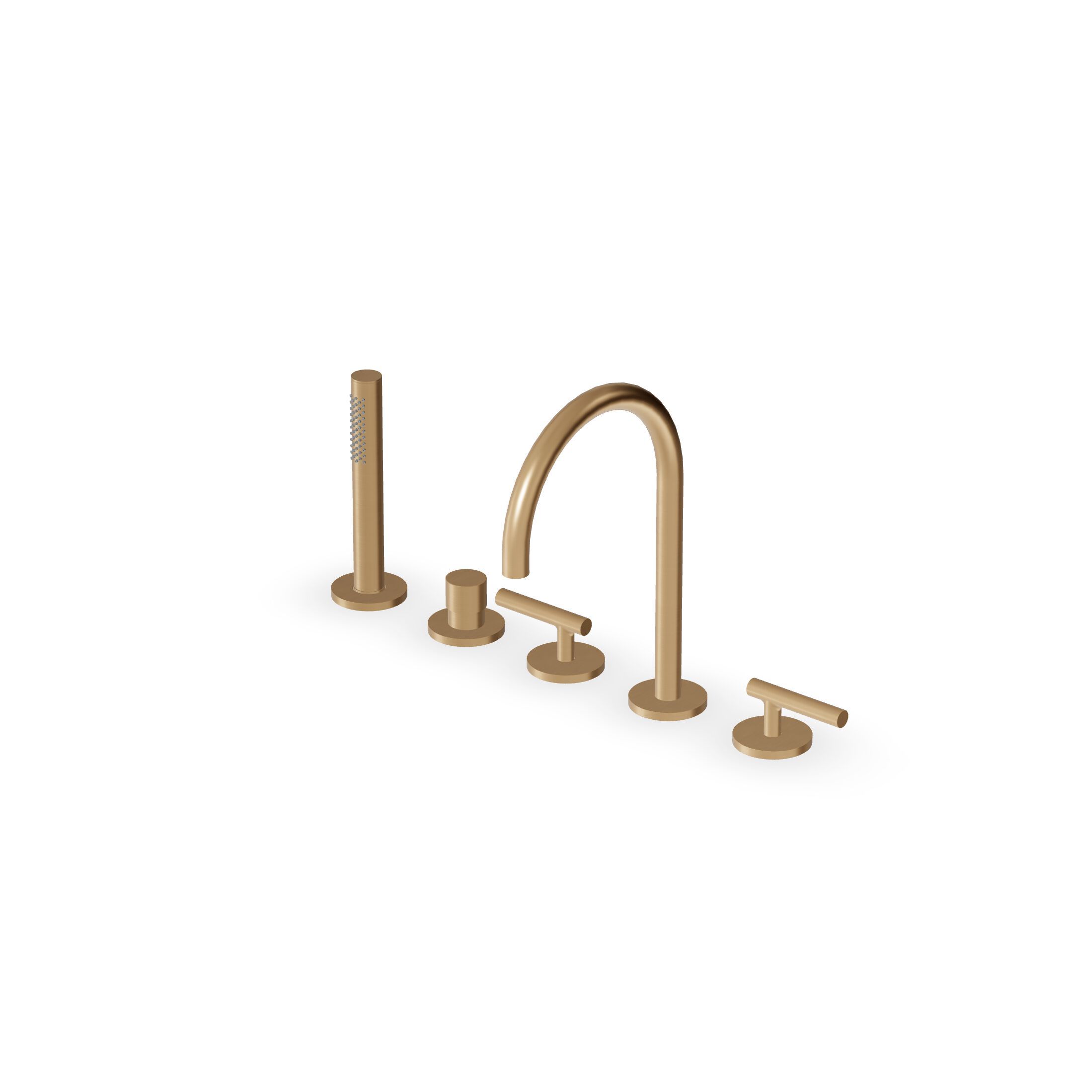 Смеситель для ванны с 5 отверстиями и ручным душем Zucchetti Pan S ARCH-00096596 - Вид №15