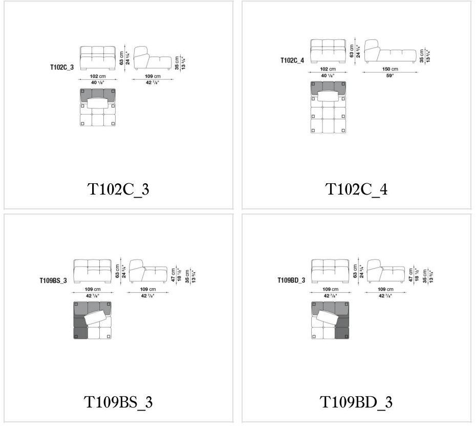 B&B Italia Модульный тканевый диван Tufty time sun-id-1496418 - Вид №10