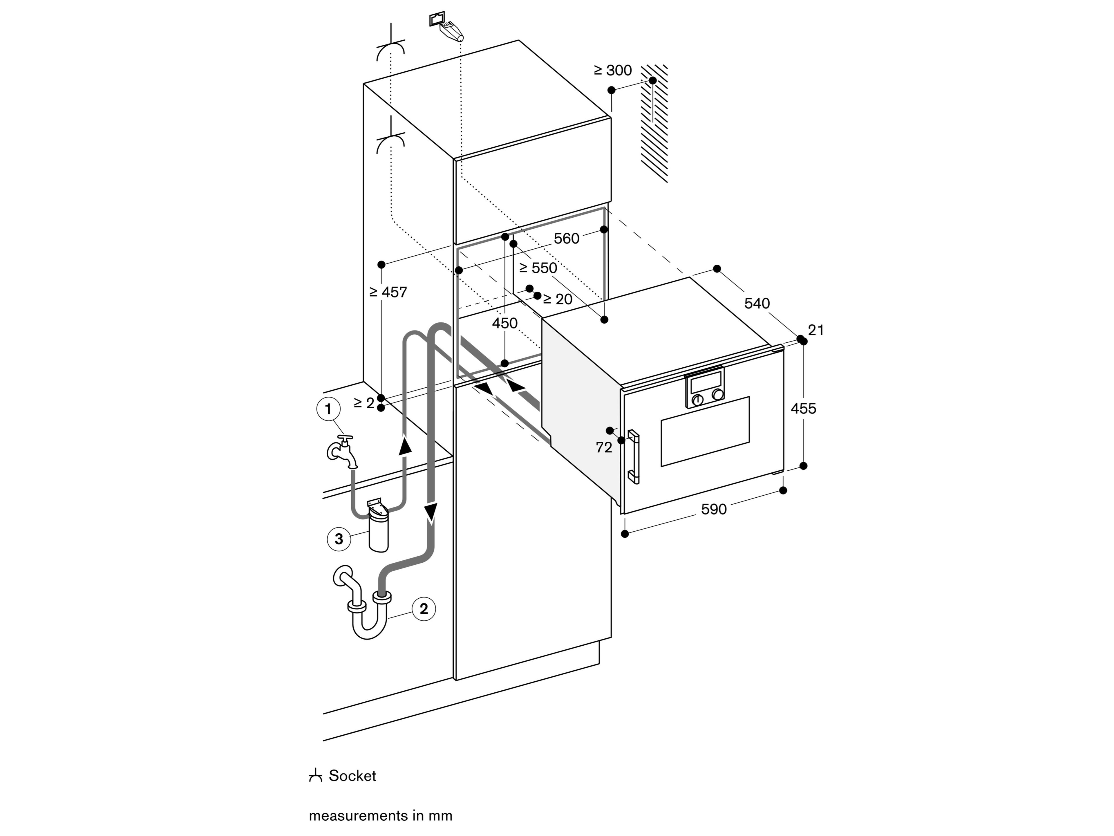 Встраиваемая комбинированная Паровая печь из нержавеющей стали GAGGENAU серия 200 ARCH-00017338 - Вид №2