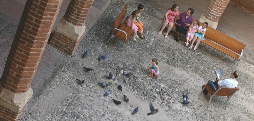 Metalco Деревянная скамья в современном стиле с подлокотниками sun-id-1349063 - Вид №3