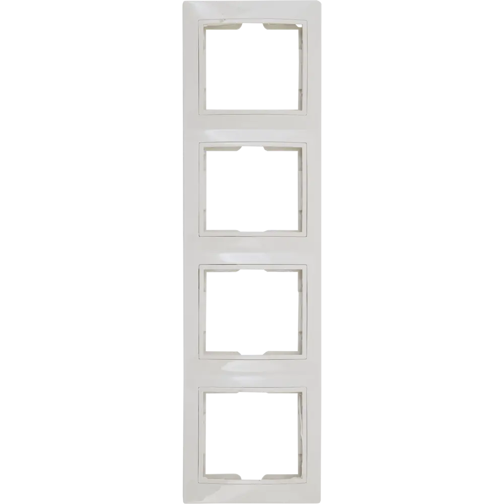 TDM ELECTRIC Рамка вертикальная для розеток бежевая на 4 поста 85591191 Таймыр STLM-0064417