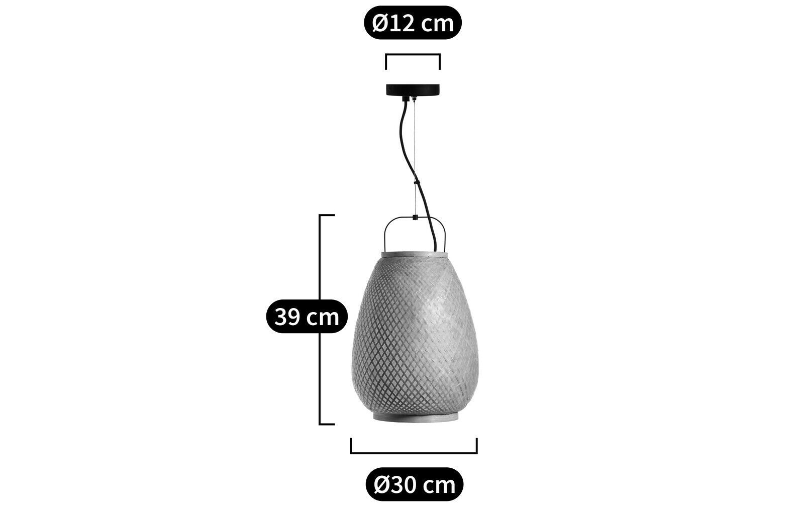 Бамбуковый подвесной светильник AMPM Titouan ARCH-00148319 - Вид №3