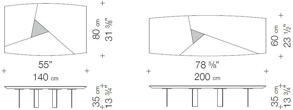 Garbarino Низкий журнальный столик Ekis Ek 140 cf / 210 cf  - Вид №2