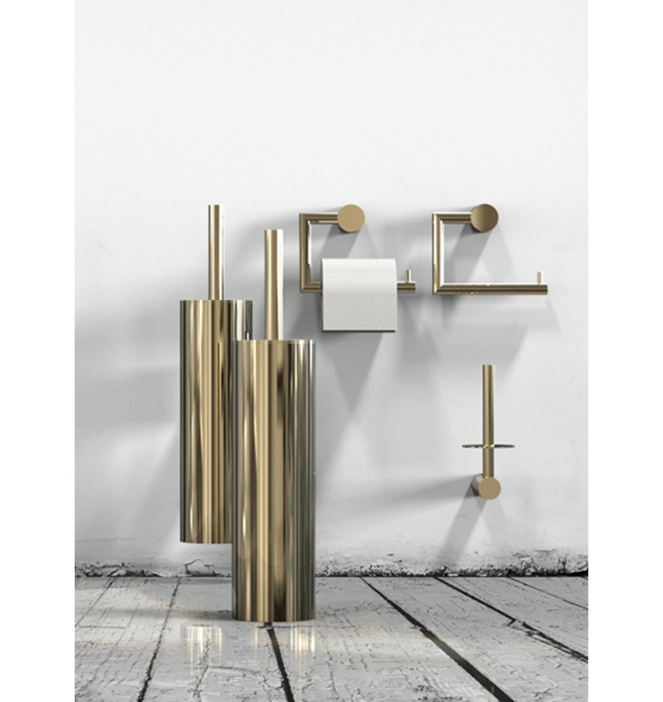 FROST Держатель туалетной бумаги 1 » золото Нержавеющая сталь Золото N1909-GO  - Вид №1