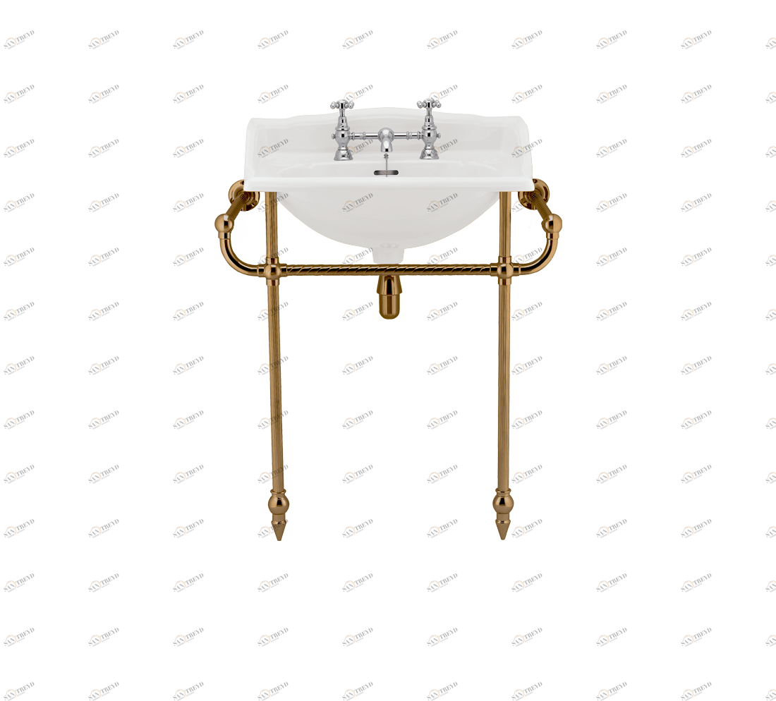 Gentry Home Таз большой белый Victorian Бронза GH101369