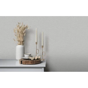 Флизелиновые обои RENOWA Canvas белые 1.06 м 89398798