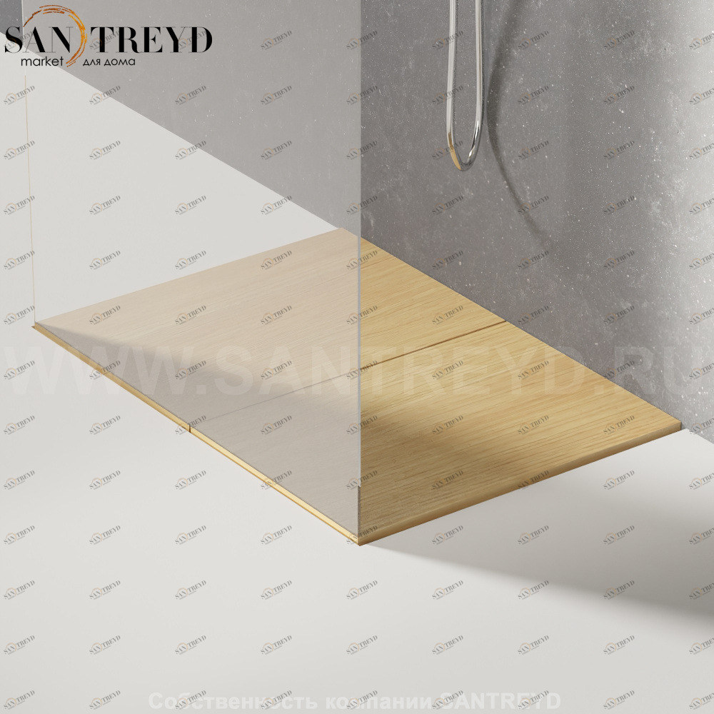 Душевой поддон FLAT D светлый дуб. Размеры: длина с 70 до 240 см, глубина с 70 до 100 см Agape APED7010070240N