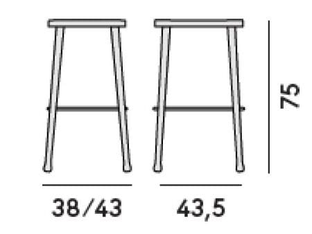 Высокий стул из ясеня Billiani Frisée ARCH-00028605 - Вид №4