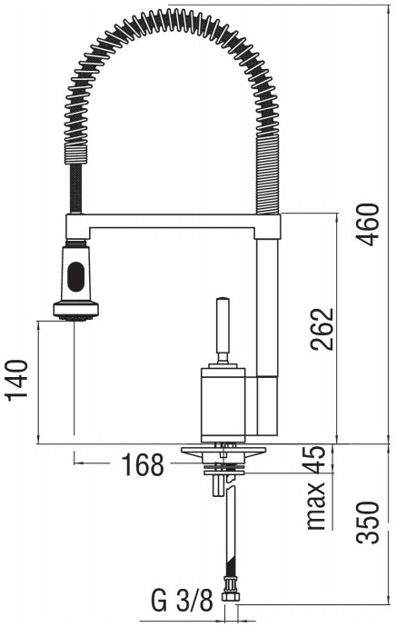 Nobili Rubinetterie Хромированный кухонный смеситель на одно отверстие Billy Oz45300/3cr - Вид №1