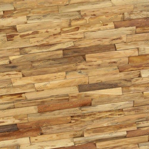 Мозаика и 3D панели из дерева Tarsi 3D Омега Дуб 3д (мозаика панели), брашированная (3Д (мозаика панели), Брашированная) 665х275 мм 3Д8М20