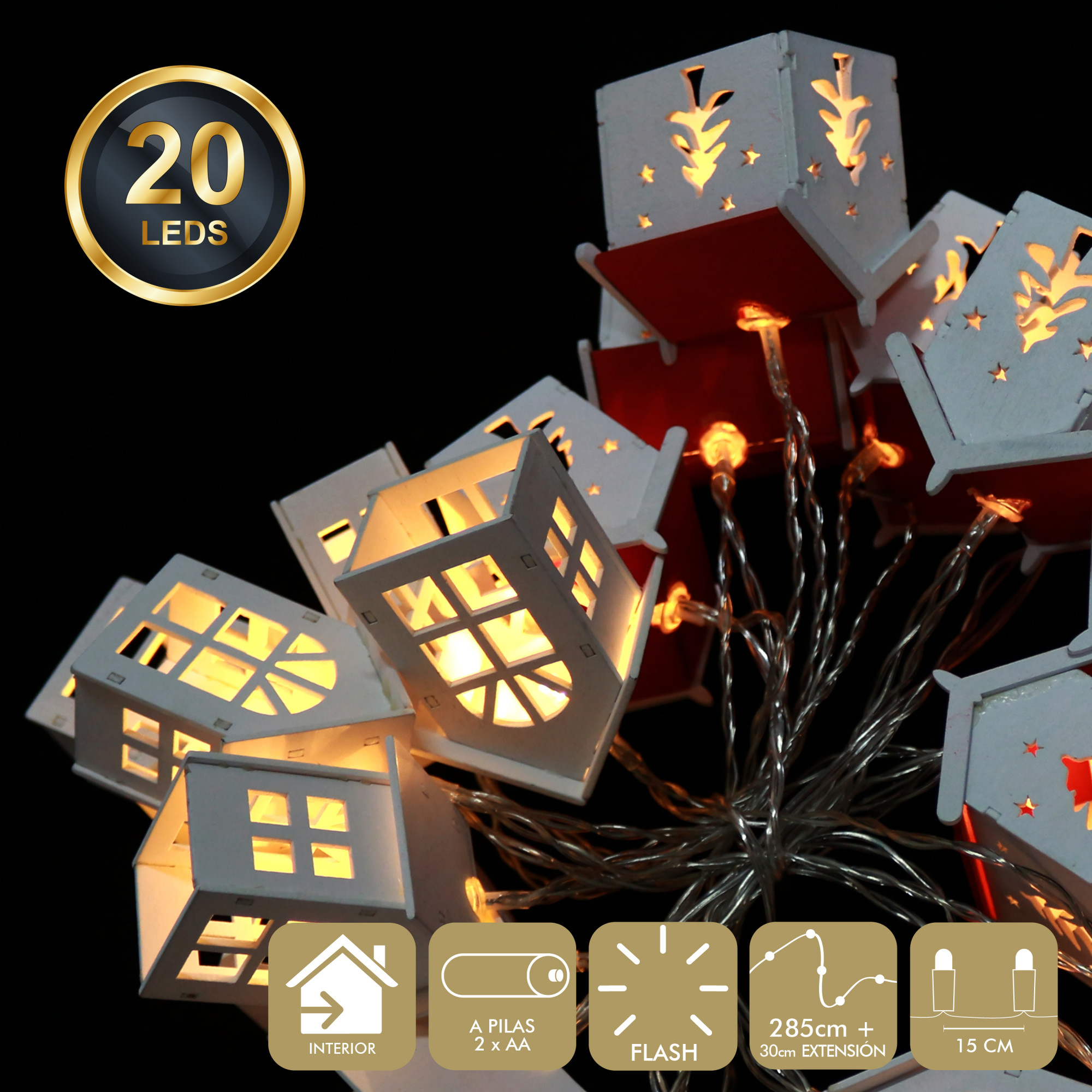 DZ-087-433 ГИРЛЯНДА 20LED (2 X AA) TO4ROOMS 