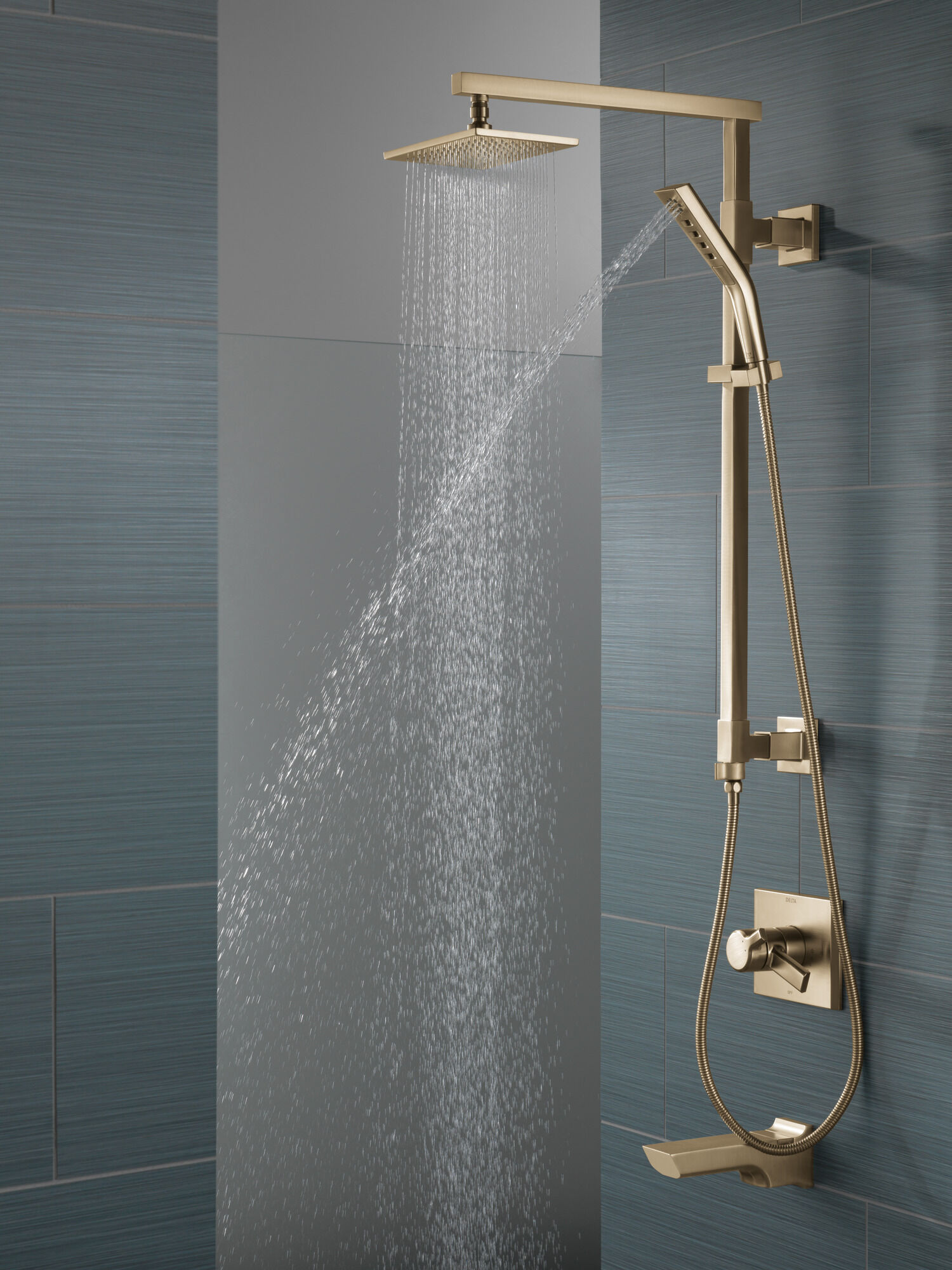 58420-CZ Душевая колонна угловая 26 дюймов Delta Faucet Universal Showering Шампанское бронза  - Вид №5