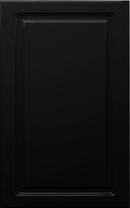 Фасады для кухни Классика Фрезеровка «Прямоугольник+» Черный глянец №212