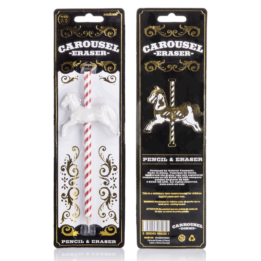 SK ERASERHORSE1 Карандаш с резинкой Suck UK  - Вид №4