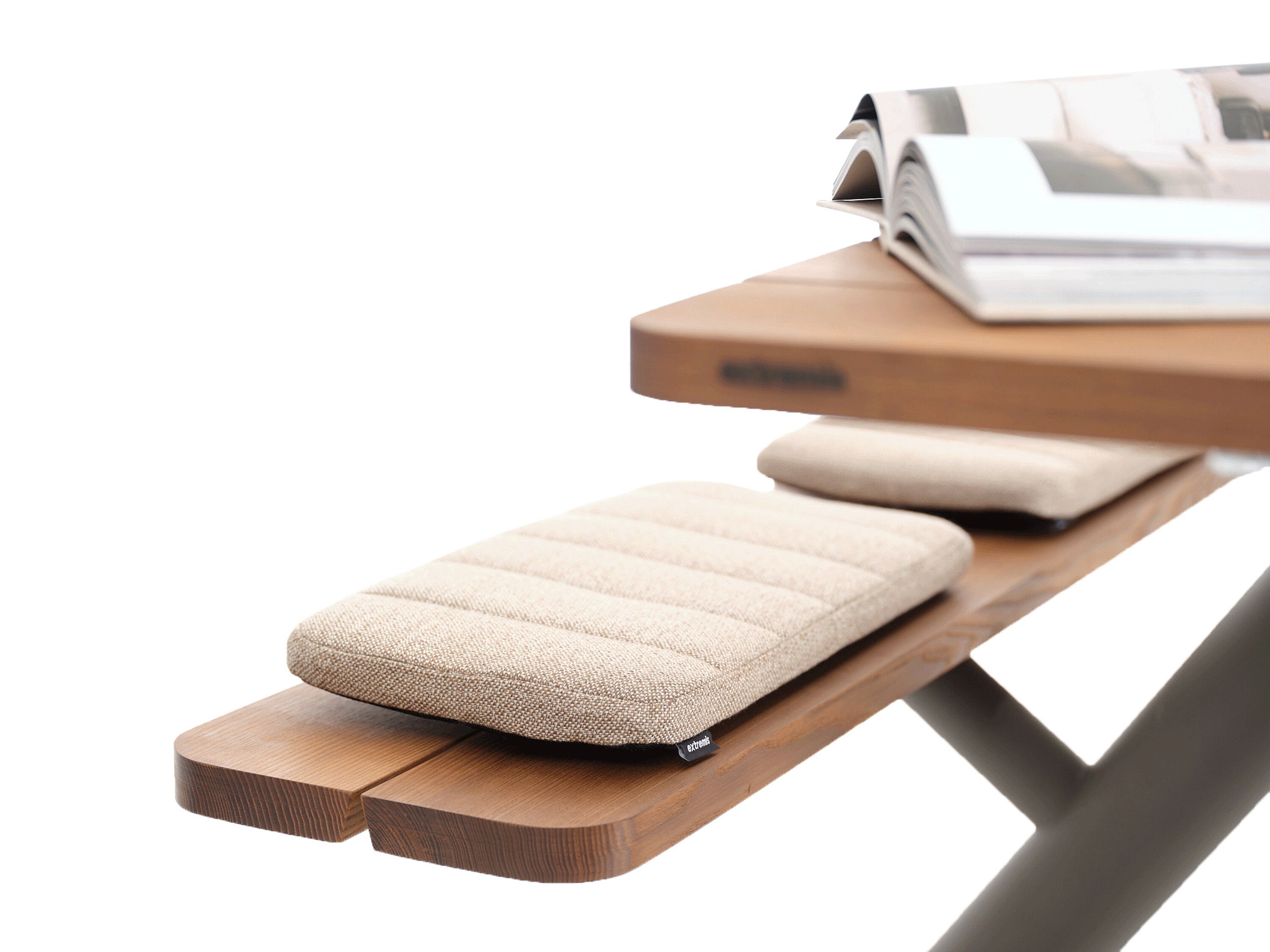 Прямоугольный стол для пикника из стали и дерева со встроенными скамейками Extremis Panigiri ARCH-00120350 - Вид №7