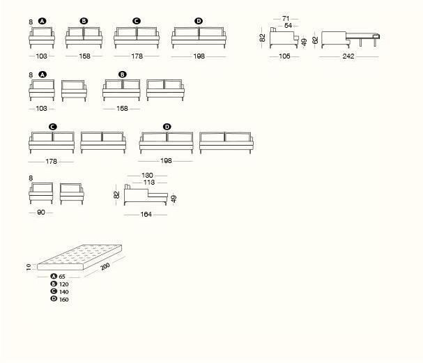 Milano Bedding 3-х местный тканевый диван со съемным чехлом с подголовником sun-id-1421036 - Вид №2
