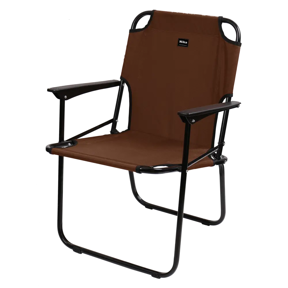 Кресло КС4-LM/К складной 58x60.5x75 сталь/полиэстер цвет коричневый Nika нет STLM-2072116 - Вид №1