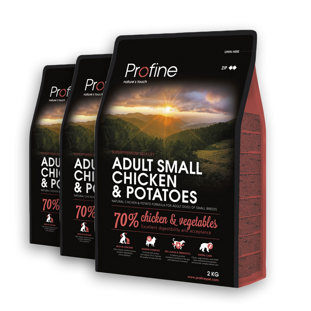 ПР0041294*3 Корм для собак для мелких пород курица сух. 2кг (упаковка - 3 шт) PROFINE 