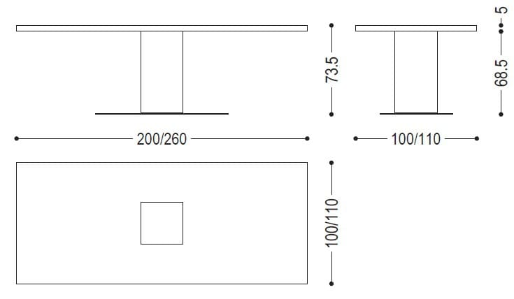 Прямоугольный стол из массива дерева Riva 1920 Boss Executive ARCH-00118028 - Вид №2