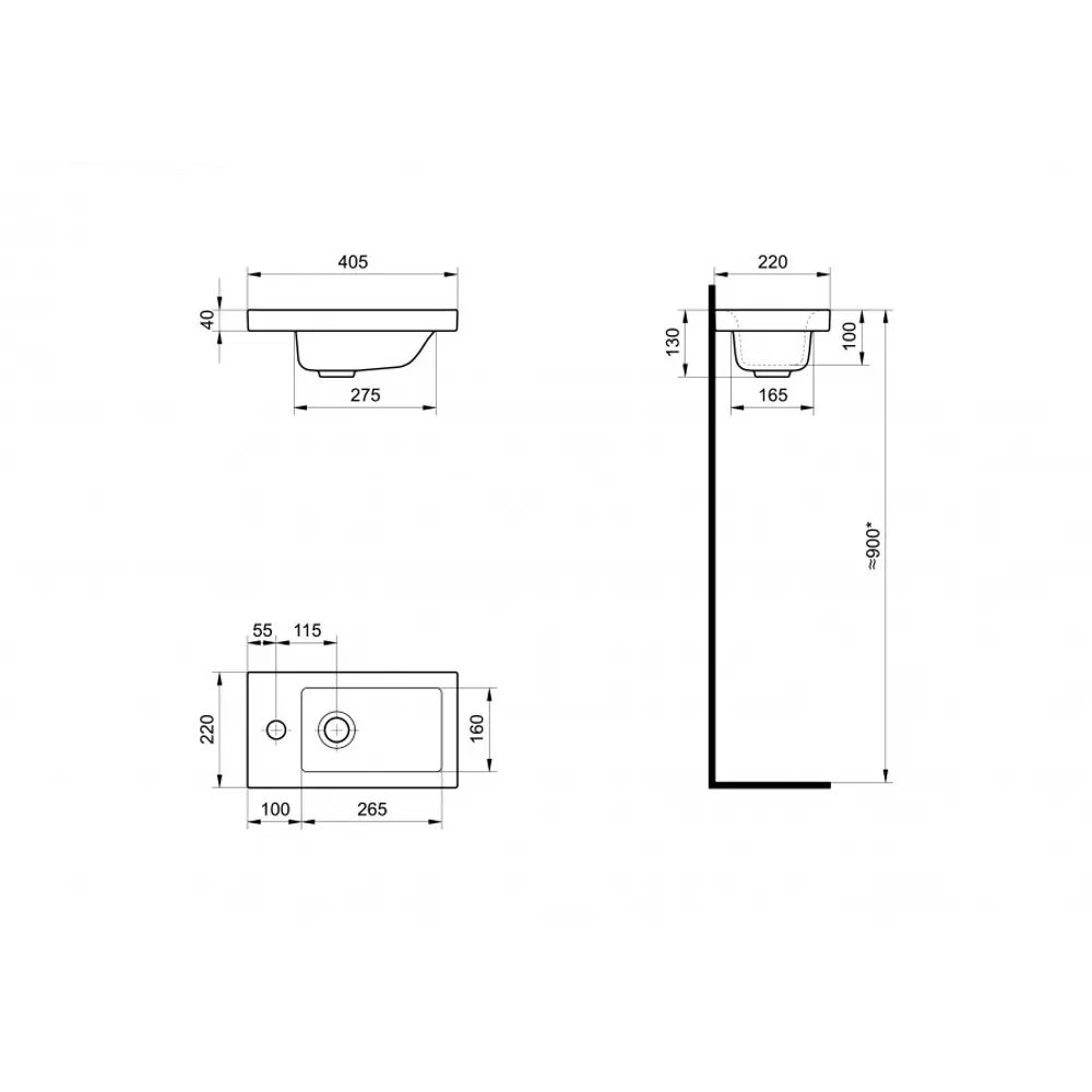 Раковина накладная Santek Адель 40 см STLM-2069755 - Вид №11