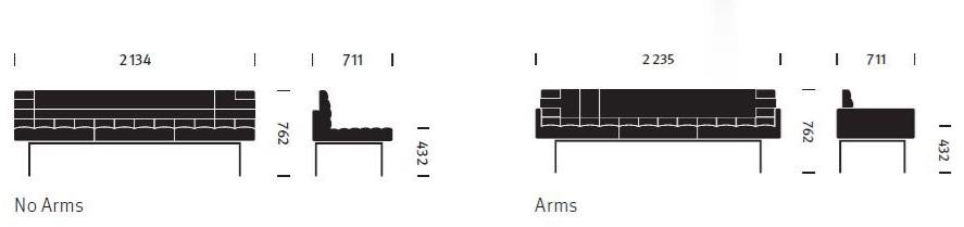 Herman Miller 3-х местный тканевый диван Tuxedo sun-id-1399323 - Вид №6