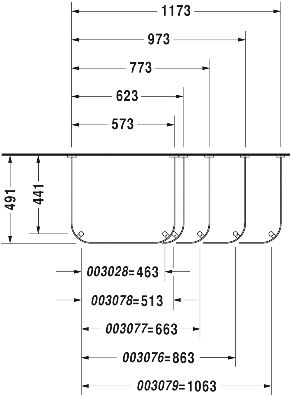 0030781000 Металлическая консоль Happy D.2 #003078 Хром Duravit - Вид №1