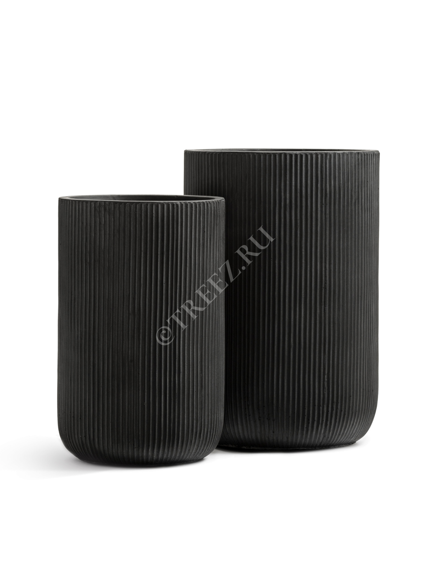 41.1020-0041-BLCK-47 Кашпо  ERGO - серия Jet - Высокий цилиндр - Антрацит Цветочная коллекция 