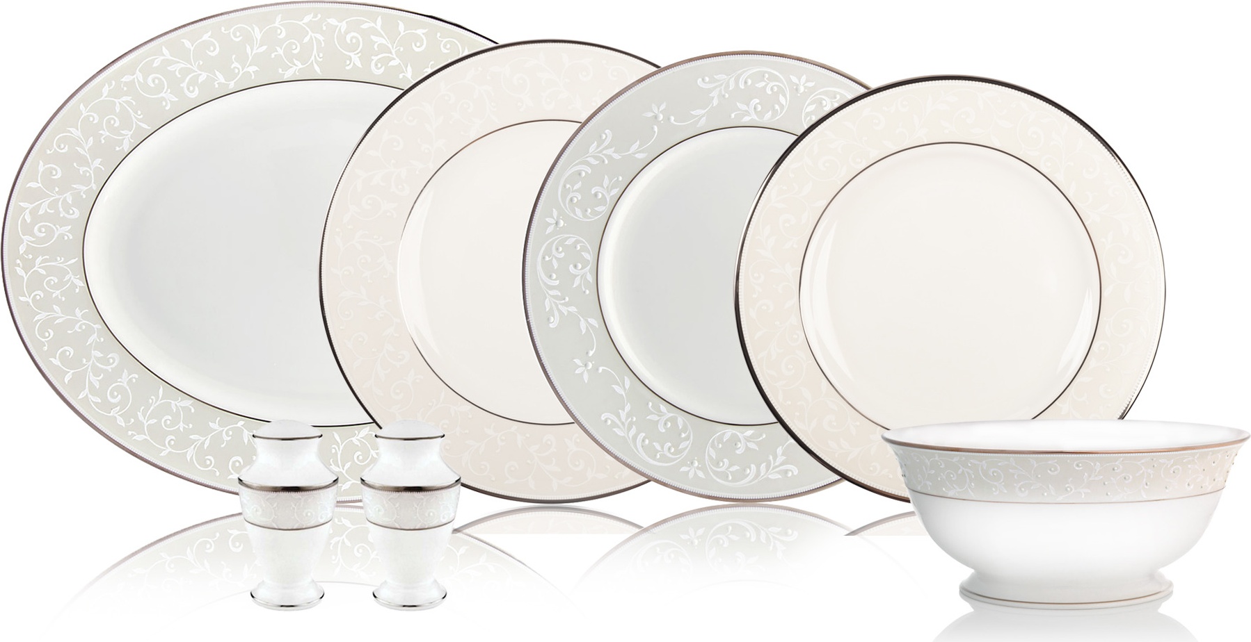 10677898 Lenox Сервиз столовый Lenox Чистый опал на 6 персон 21 предмет, фарфор Фарфор костяной 