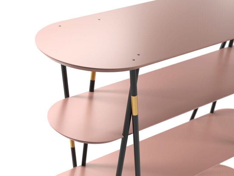 Деревянный двухсторонний самонесущий книжный шкаф CAPPELLINI MILLEPIEDI ARCH-00129199 - Вид №4