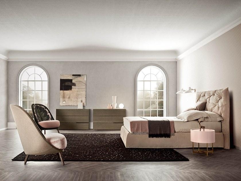 PIANCA Двуспальная кровать с обивкой из ткани с высоким изголовьем sun-id-1406694 - Вид №2