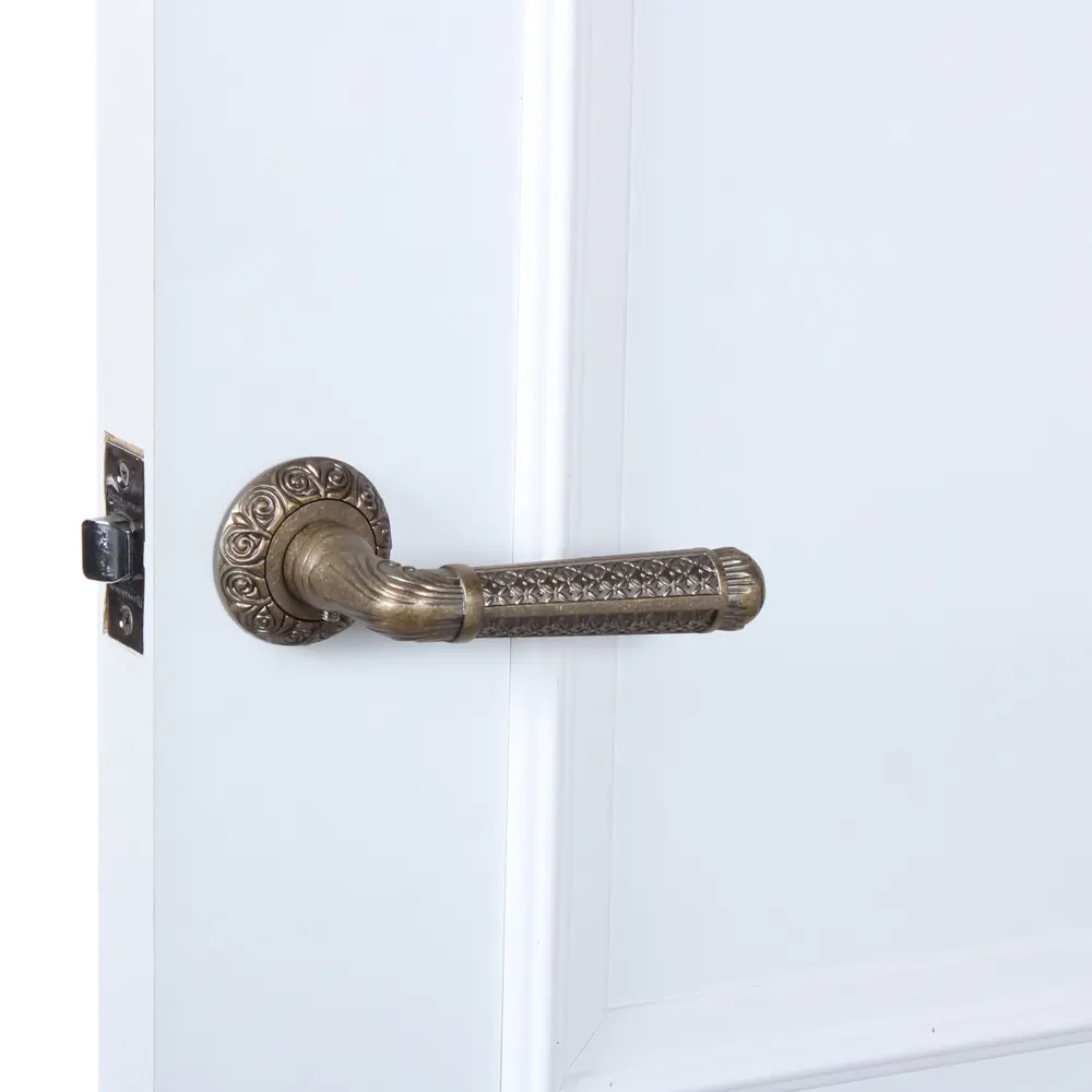 Ручки дверные на розетке EDS-74-20, цвет состаренная бронза EDSON STLM-2198746 - Вид №6