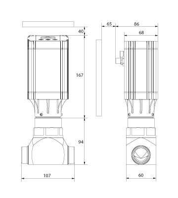 Danfoss ICMTS — электроприводные терморегулирующие клапаны ICMTS 20-A33 (D 25) Клапан моторный 027H1084  - Вид №12