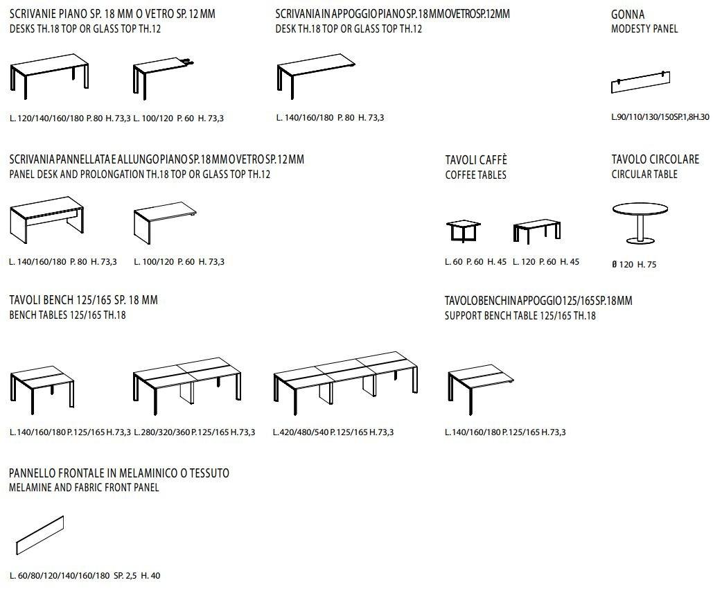 IFT Модульный лакированный рабочий стол Cowork sun-id-1442603 - Вид №6
