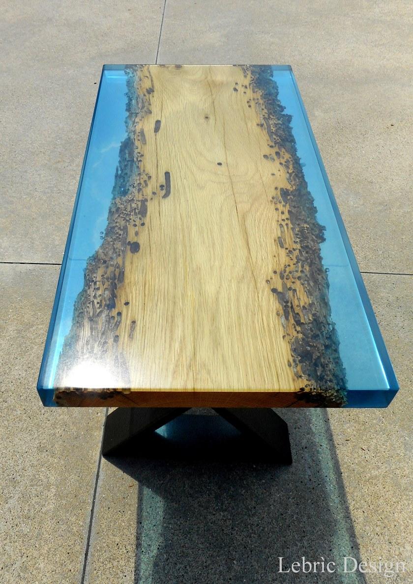 ANTICO TRENTINO Журнальный столик из дерева бриккола и смолы Lebrìc design - legno e resina sun-id-1380235 - Вид №3