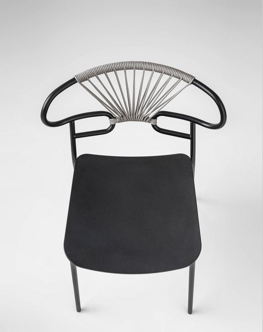 TrabA' Штабелируемый стул из металла и полиуретана Genoa 0047/48-met-cross-pu - Вид №4