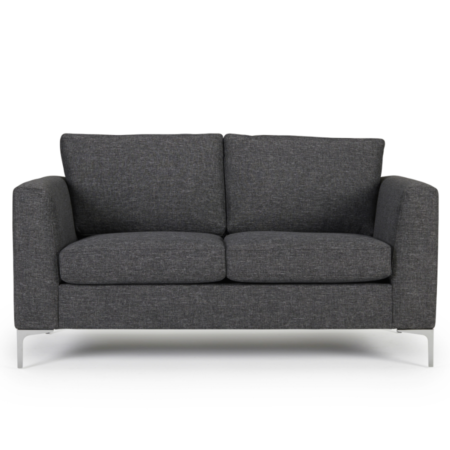 Диван двухместный Shea с хромированными ножками, темно-серый Kragelund 36402960248 - Вид №1