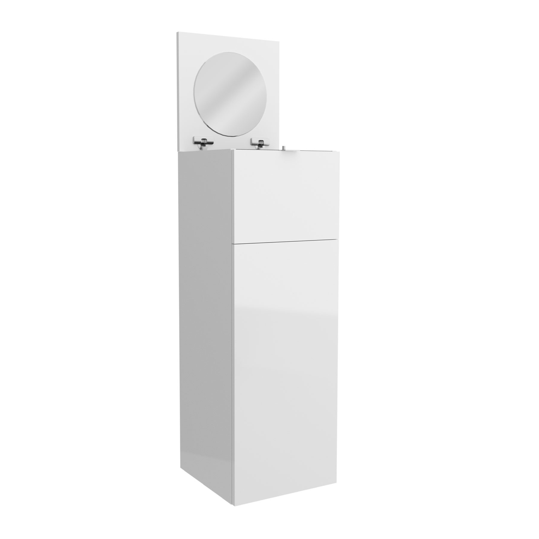 83441 SALGAR Комод ALLIANCE GLOSS WHITE с дверным ящиком и складным зеркалом 352 x 1000 x 360 мм Глянцевый белый 