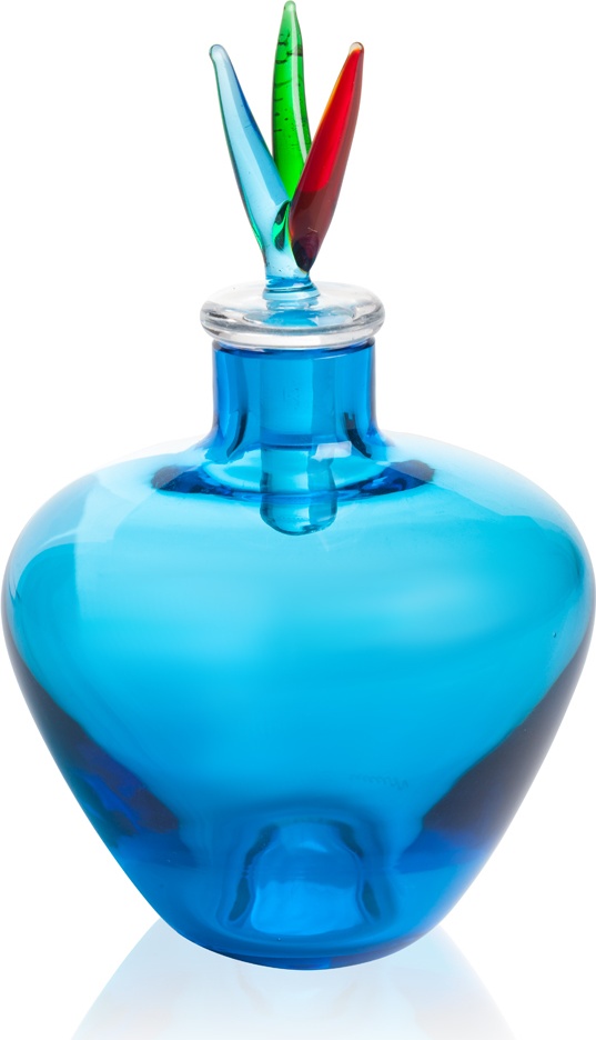 10627269 VENINI Ваза 14х9см "Монофиори" (Лаура Диаз Сантиллана) (аквамарин) Стекло 